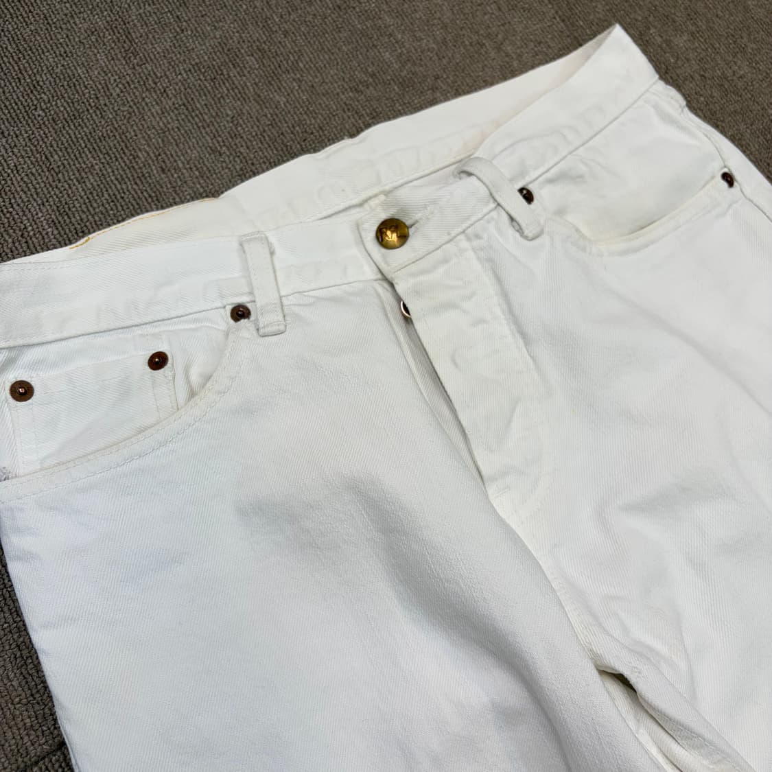 RRL 랄프로렌 더블알엘 화이트 셀비지 스트레이트 데님 상품이미지2