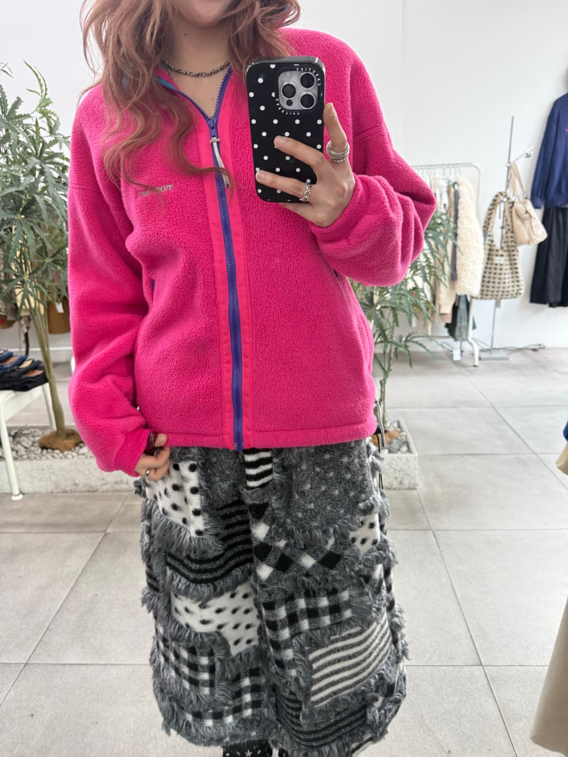 몽벨 바람막이 내장 핑크 플리스 후리스 집업 상품이미지3