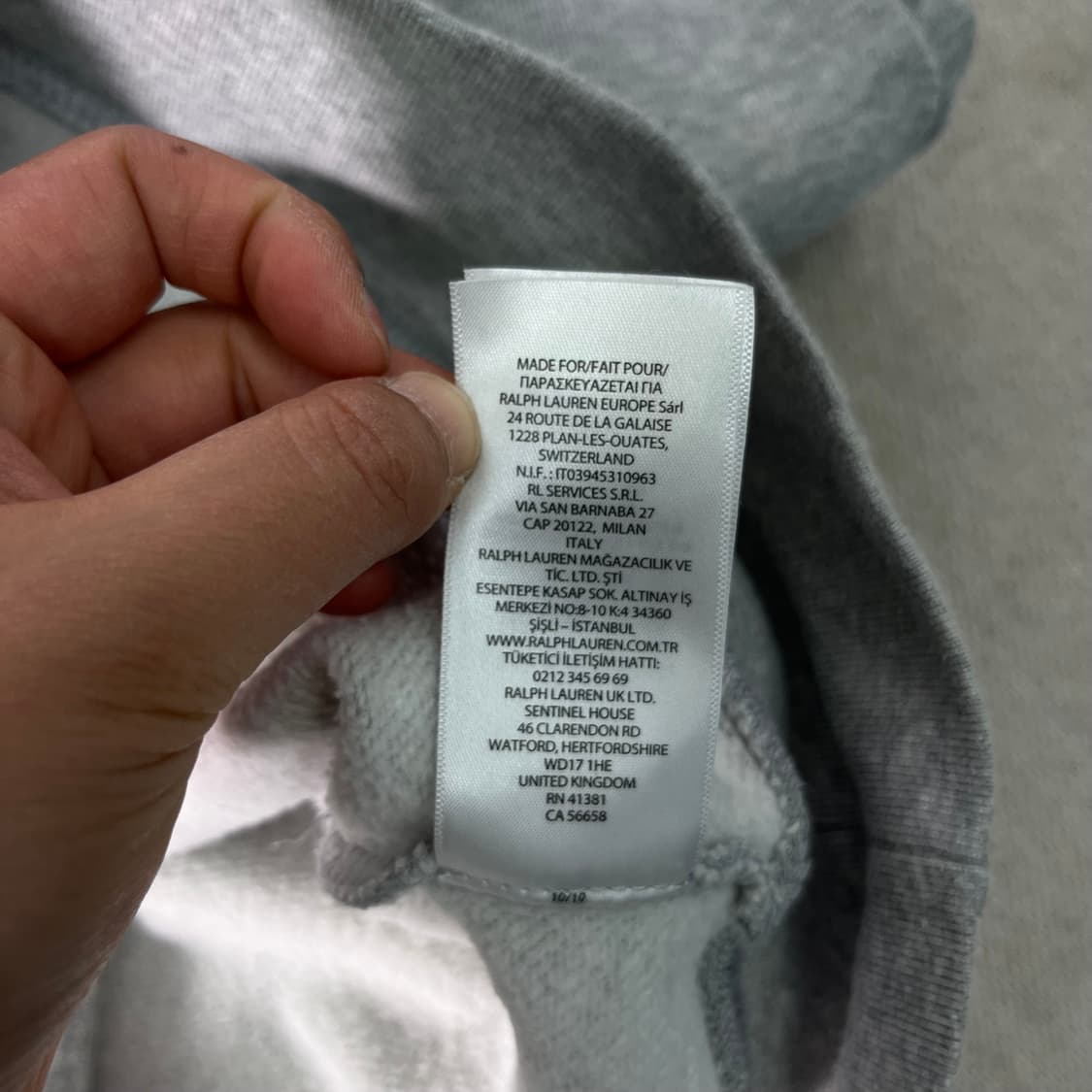 100 폴로랄프로렌 스몰포니 그레이 후드티 상품이미지6