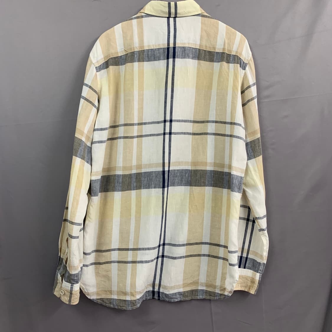 L 헤지스 슬림핏 린넨 체크 셔츠 상품이미지2