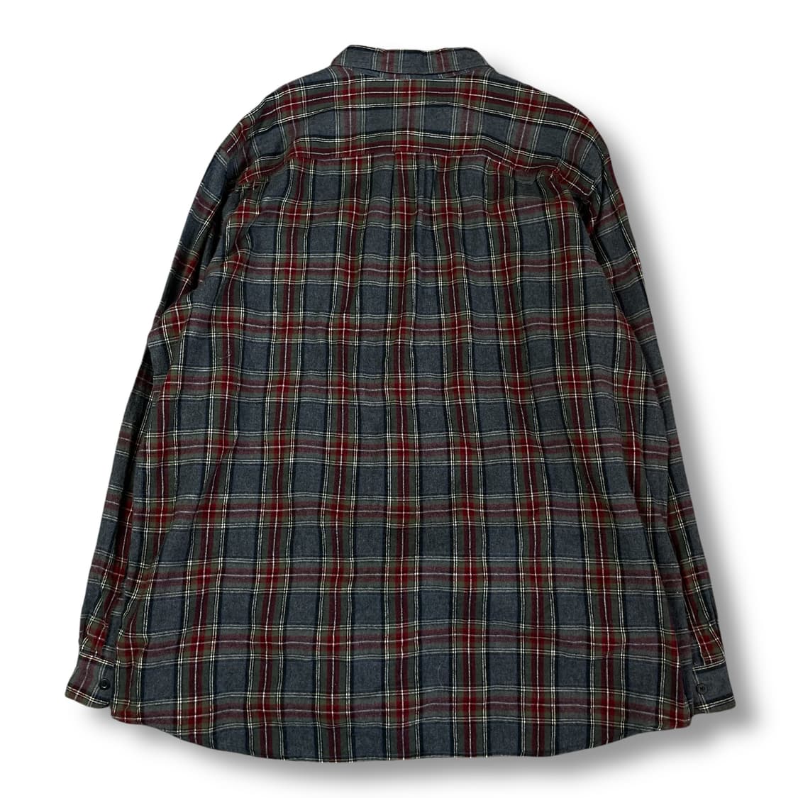 엘엘빈 레드 그린 블루 체크 울 긴팔 셔츠 트레디셔널 핏 2XL 상품이미지3