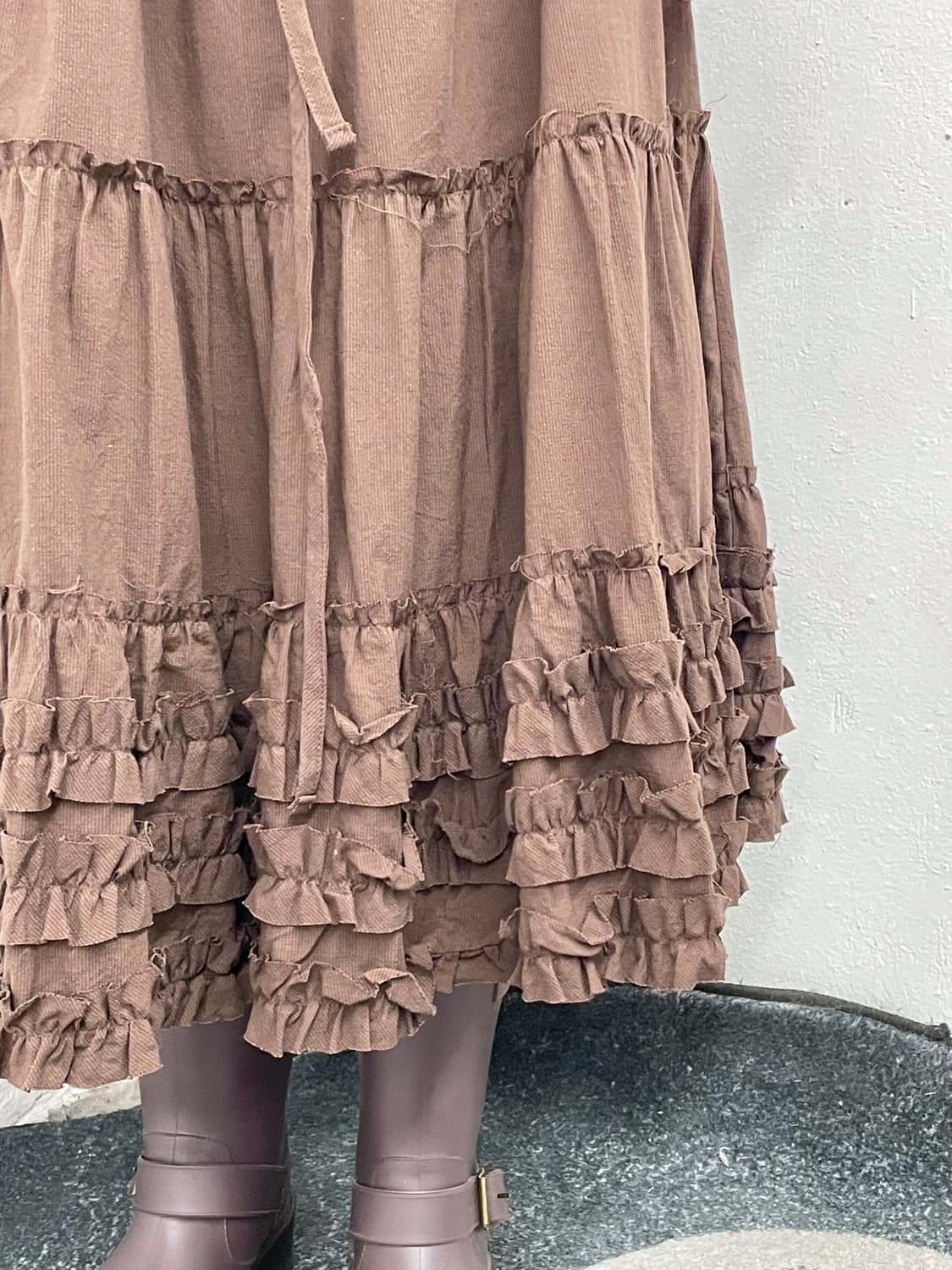 브라운 라떼 모리 캉캉 스커트 상품이미지3