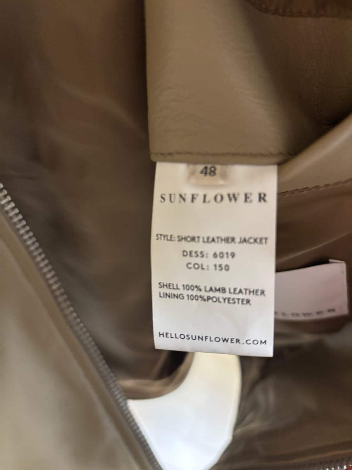 선플라워 숏 레더 자켓 상품이미지3