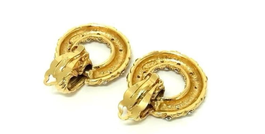 생로랑 클립 온 라인스톤 귀걸이 상품이미지3