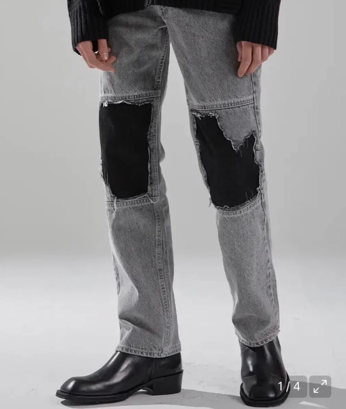 48) 메종미네드 너브 데님 팬츠 그레이 상품이미지6