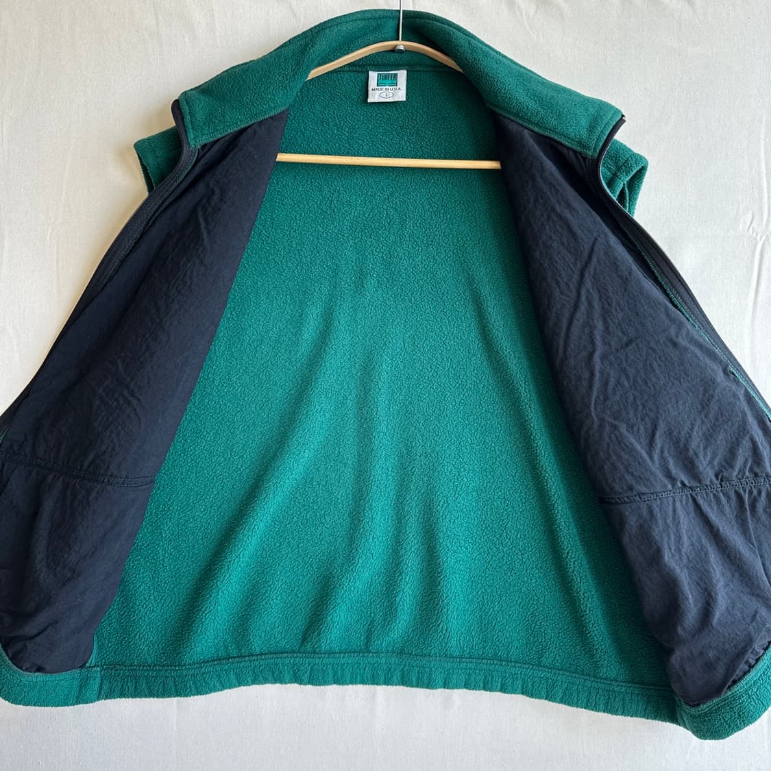 90s 빈티지 Turfer 터퍼 딥그린 플리스 베스트 상품이미지5