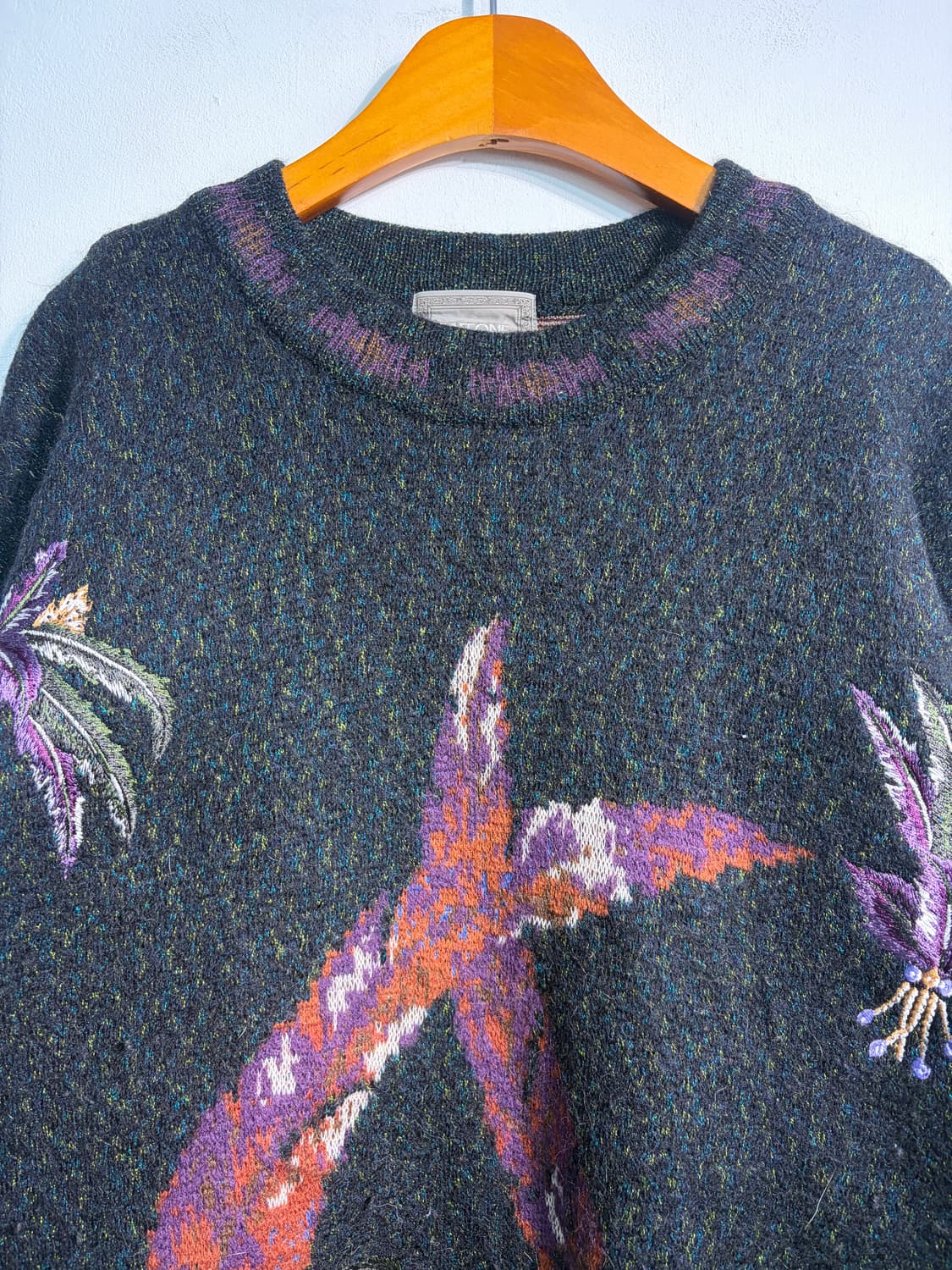 wool 90% 자수 니트 L 상품이미지3