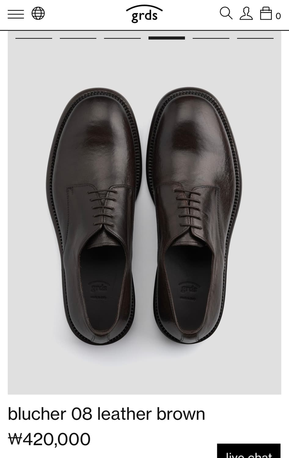 그라더스 브라운 레더구두 240 상품이미지1