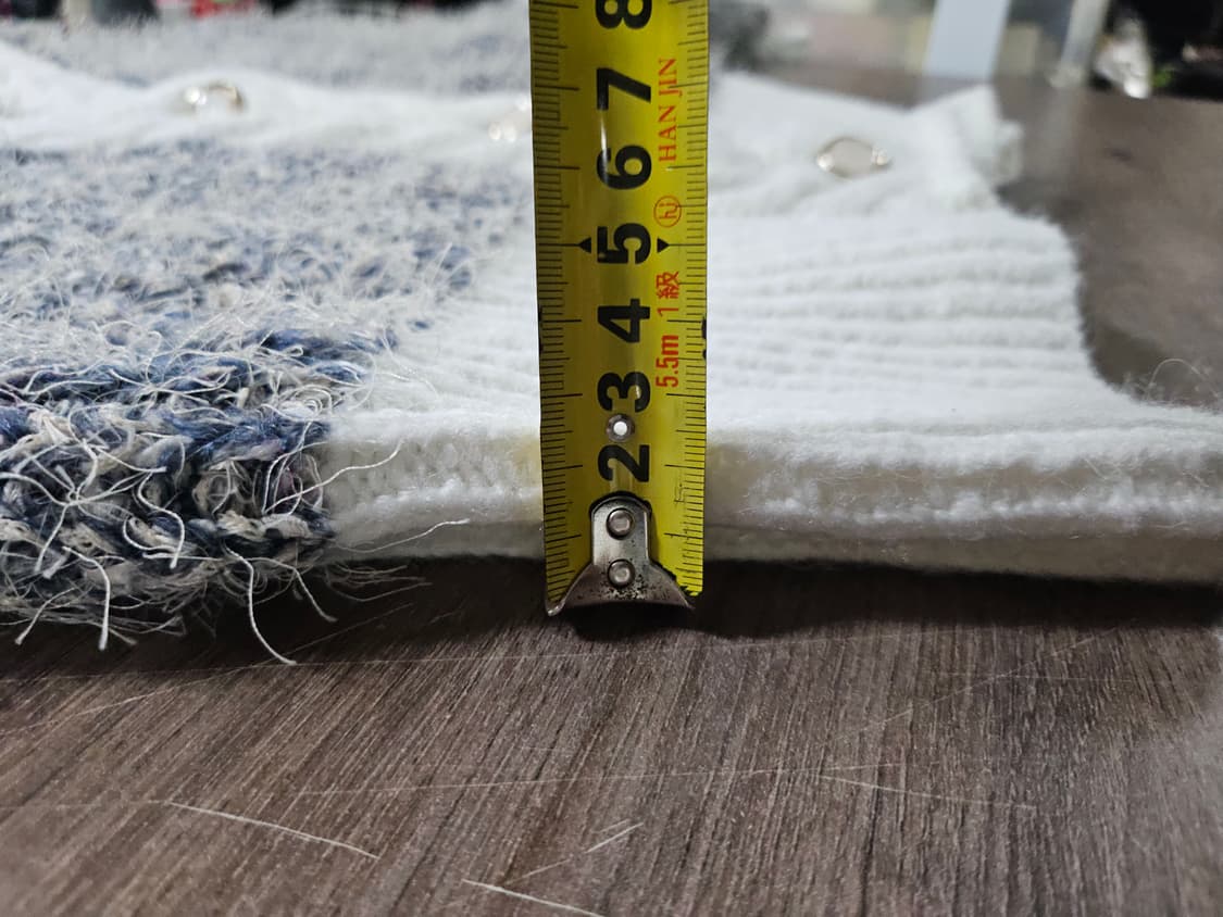 배색 니트 가디건 크롭 스타일  f  두툼 상품이미지4