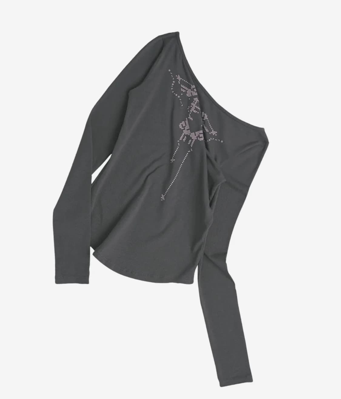 오호스 그래픽 컨투어 롱 슬리브 차콜 상품이미지1