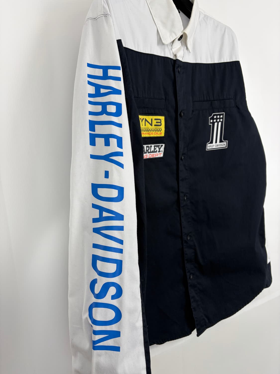 a107) 할리데이비슨 #1빅토리 컬러블록 셔츠 상품이미지3