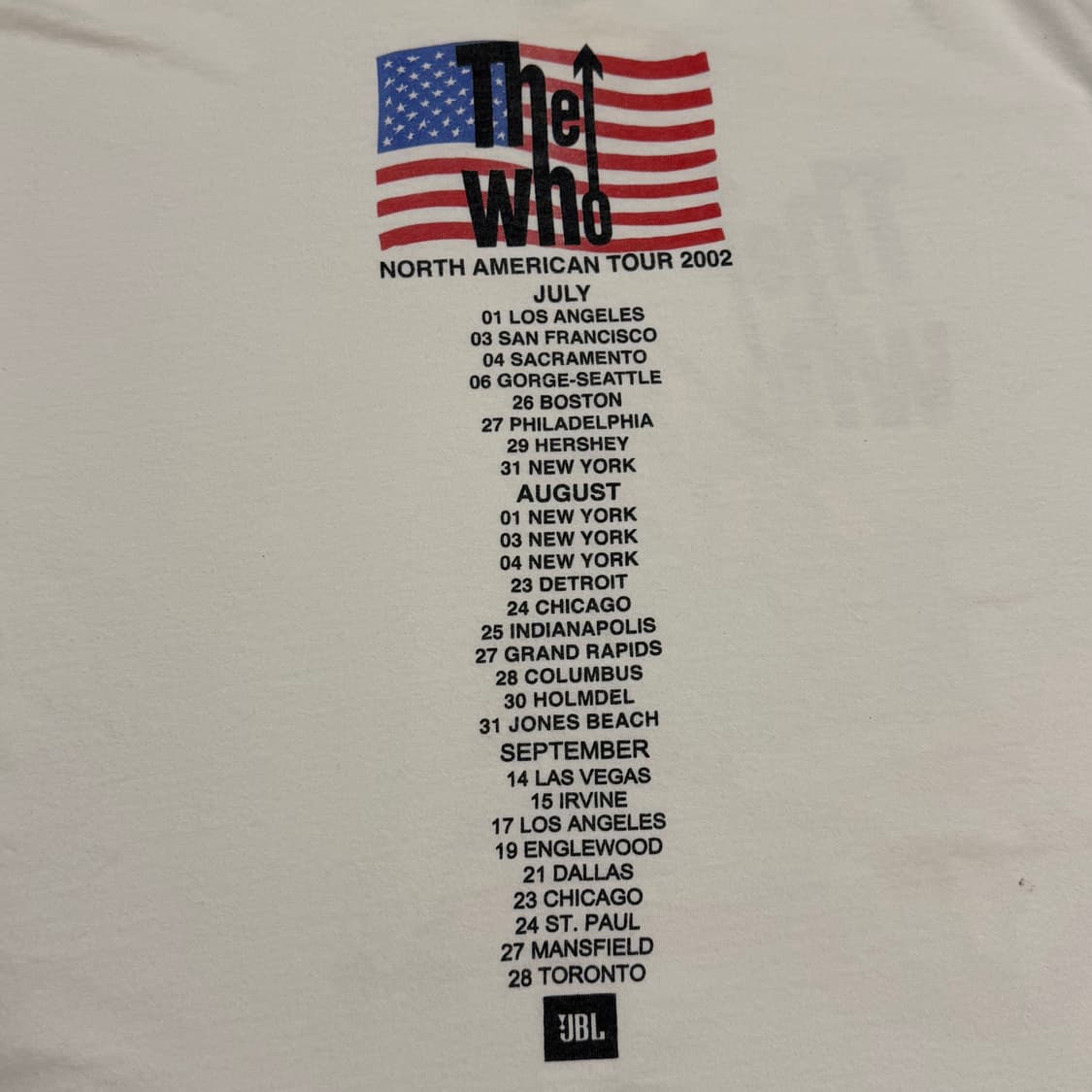 빈티지 00s The Who 더후 밴드 아메리칸 투어 티셔츠 상품이미지4