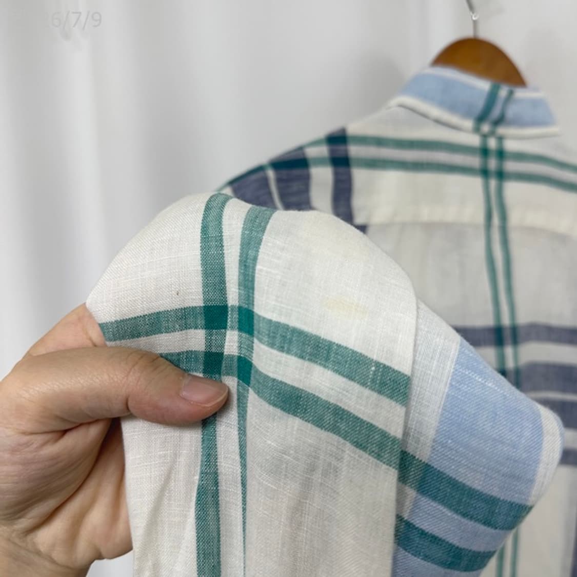 빈폴 남자 마100% 마 체크셔츠 남장 100 상품이미지9