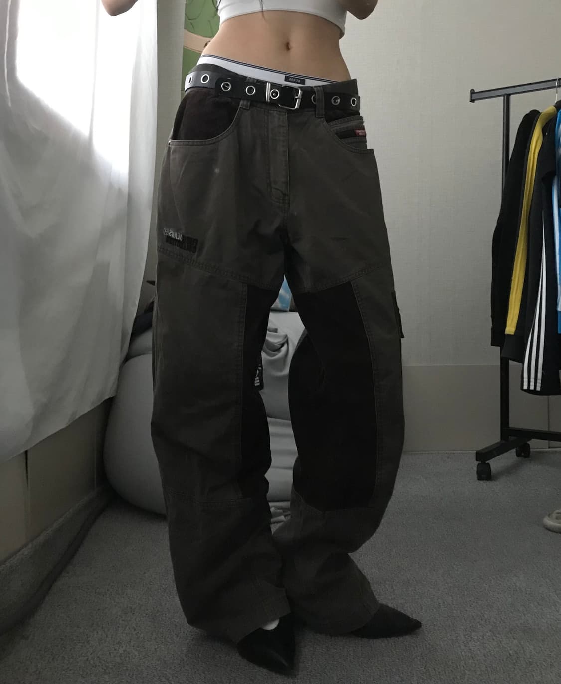 후부 00s 브라운 와이드핏 팬츠 상품이미지4