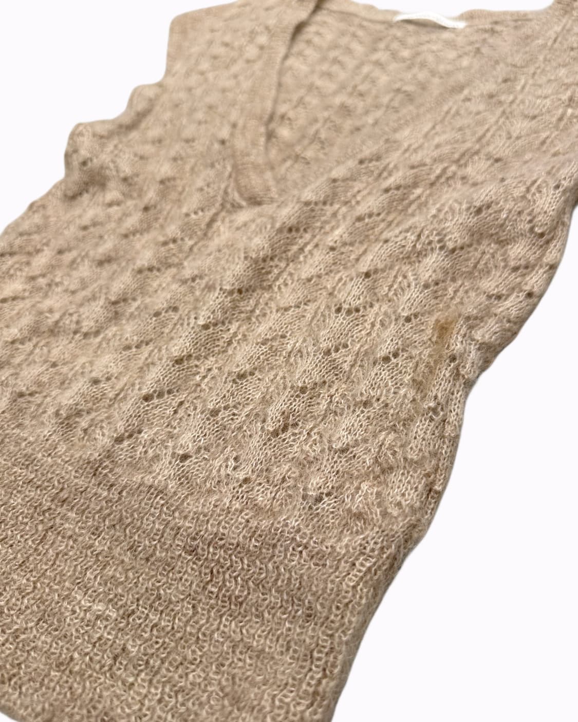 beige mohair crochet knit 상품이미지4
