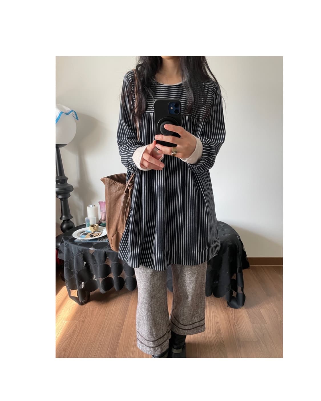 stripe patterned one-piece 상품이미지5