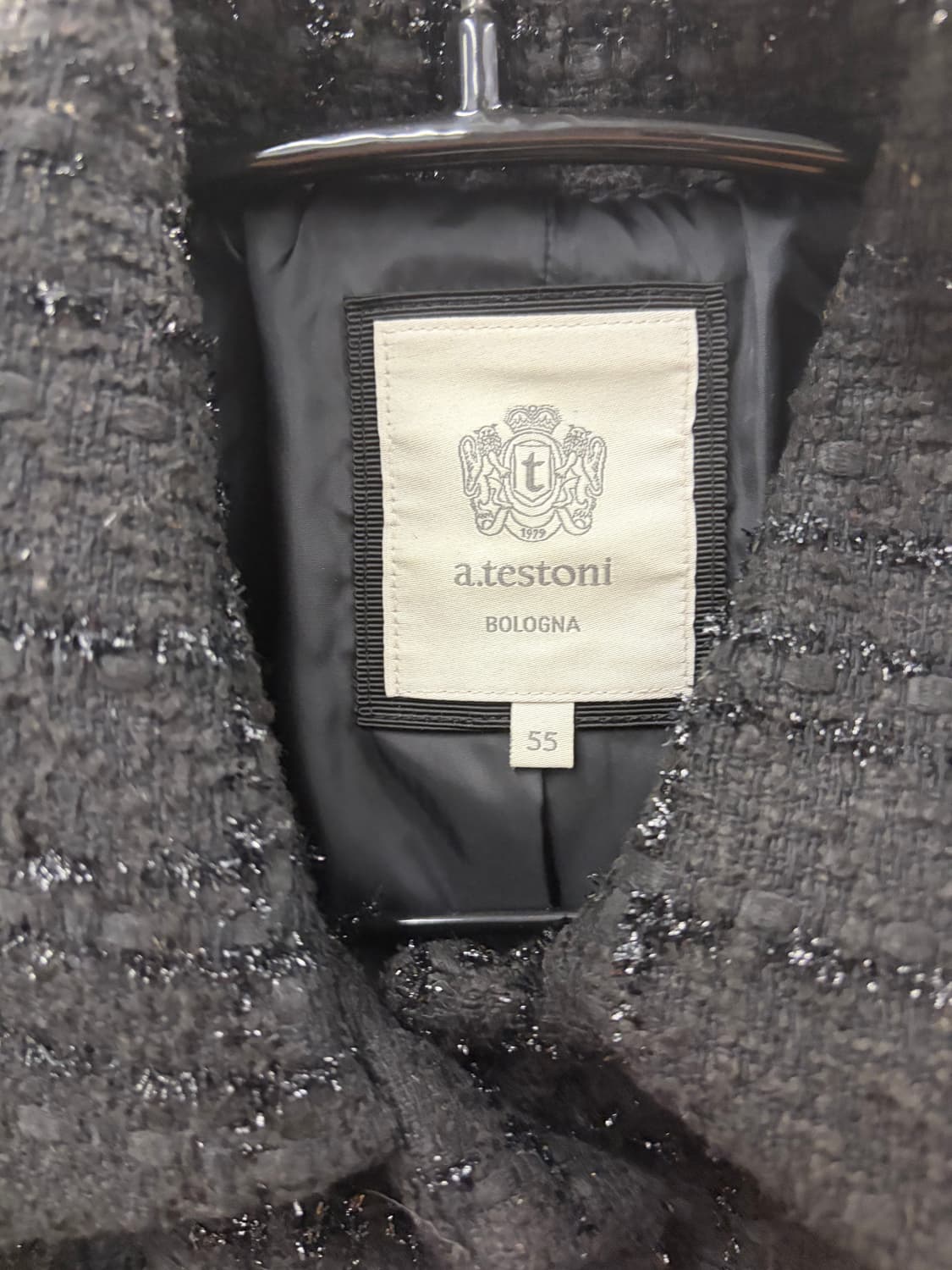 a.testoni 블랙 트위드 자켓 55사이즈 상품이미지3