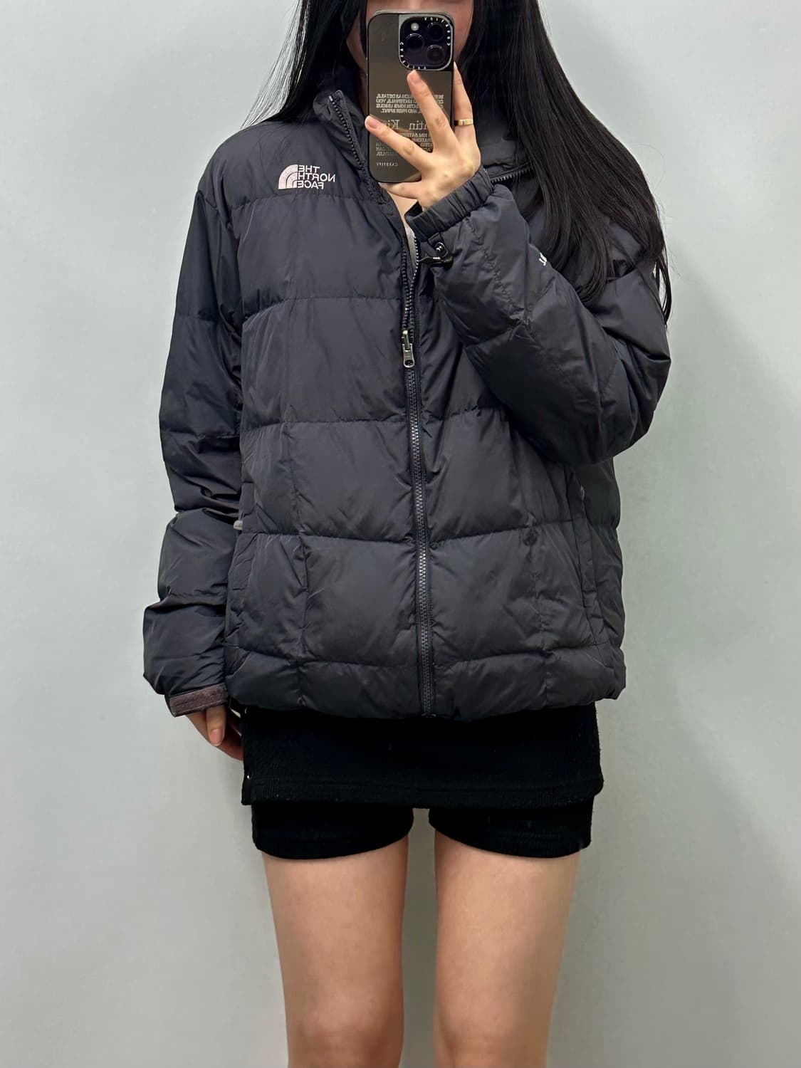 노스페이스 700 블랙 퀼팅 경량 패딩 상품이미지1