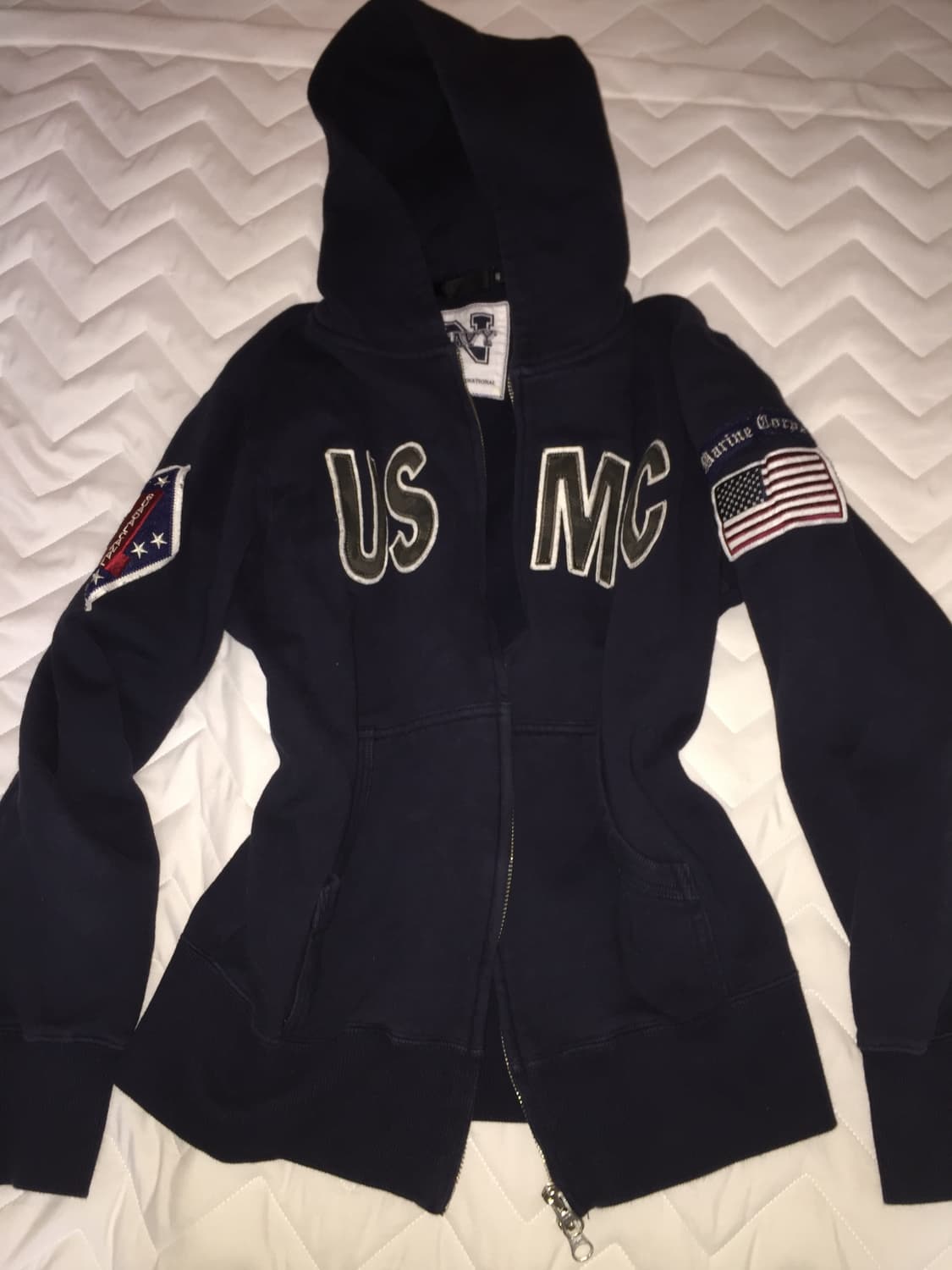 일본빈티지 NAVY 성조기 후드집업 오네갸루 y2k 빅시 갸루 니혼진 상품이미지2