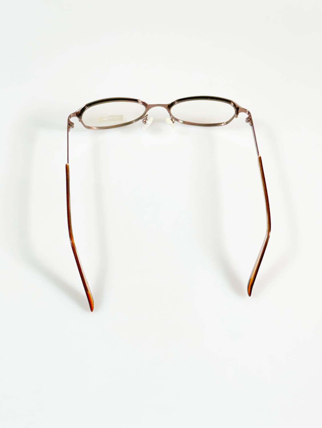 90s LESSAL 브라운 메탈릭 슬림 스퀘어 빈티지 안경 상품이미지5