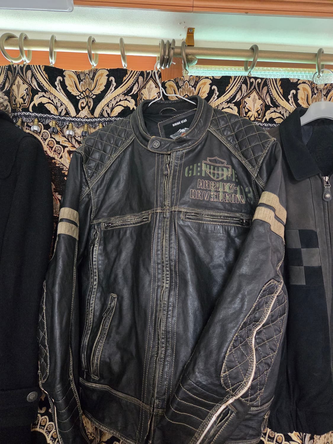 [정품] 할리데이비슨 샘플 바이커 레더 바시티 자켓 상품이미지2