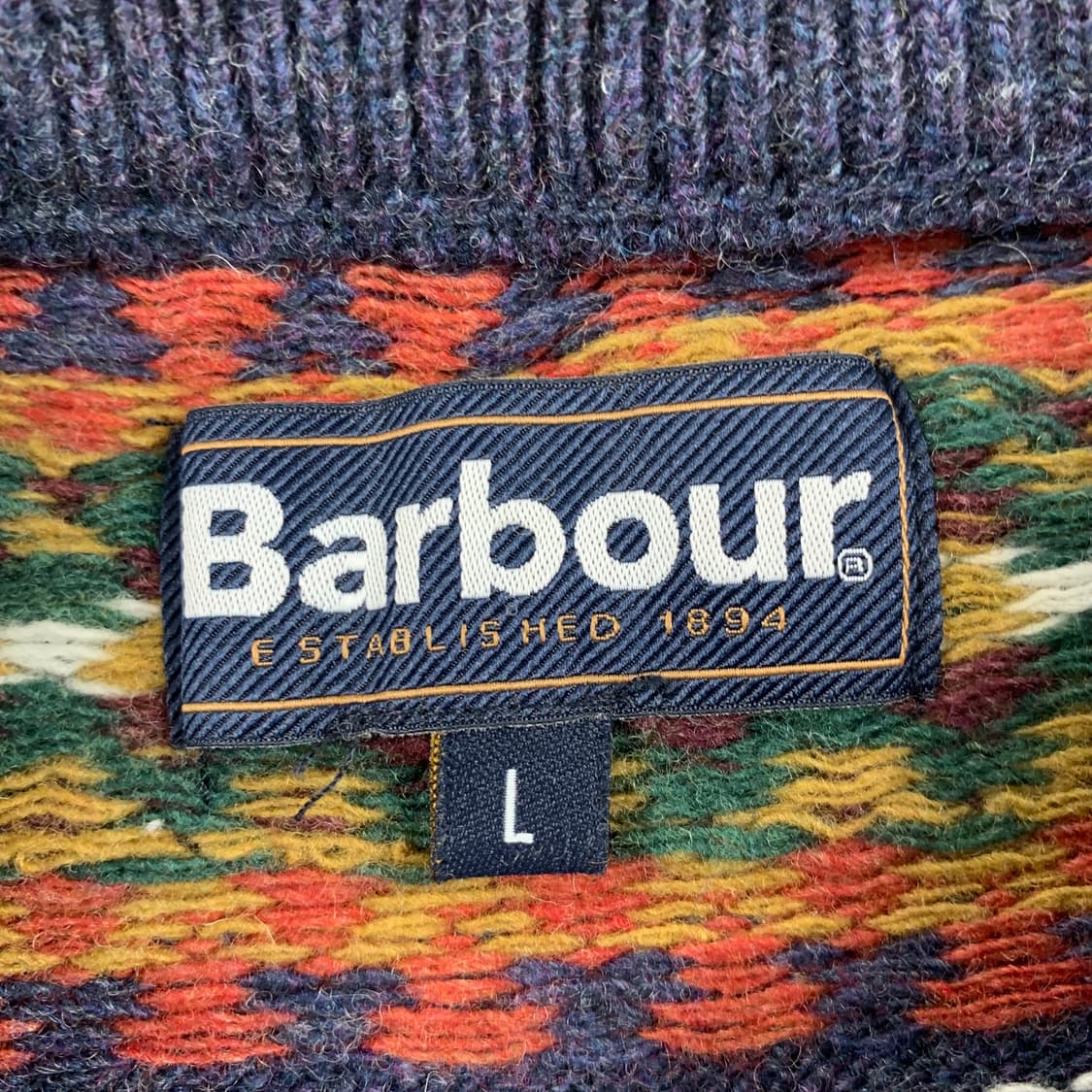 바버 페어아일 패턴 울 니트 상품이미지6