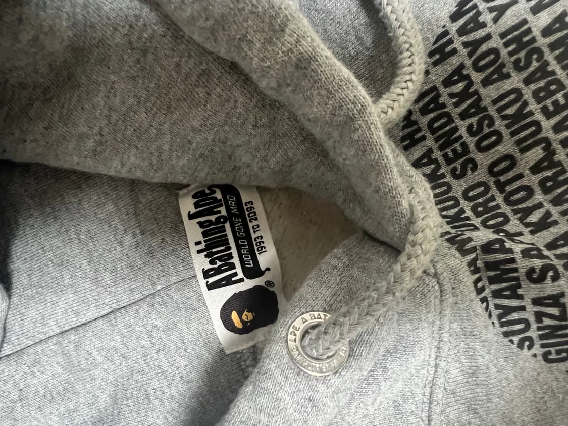 베이프 후드티 그레이 s 상품이미지3