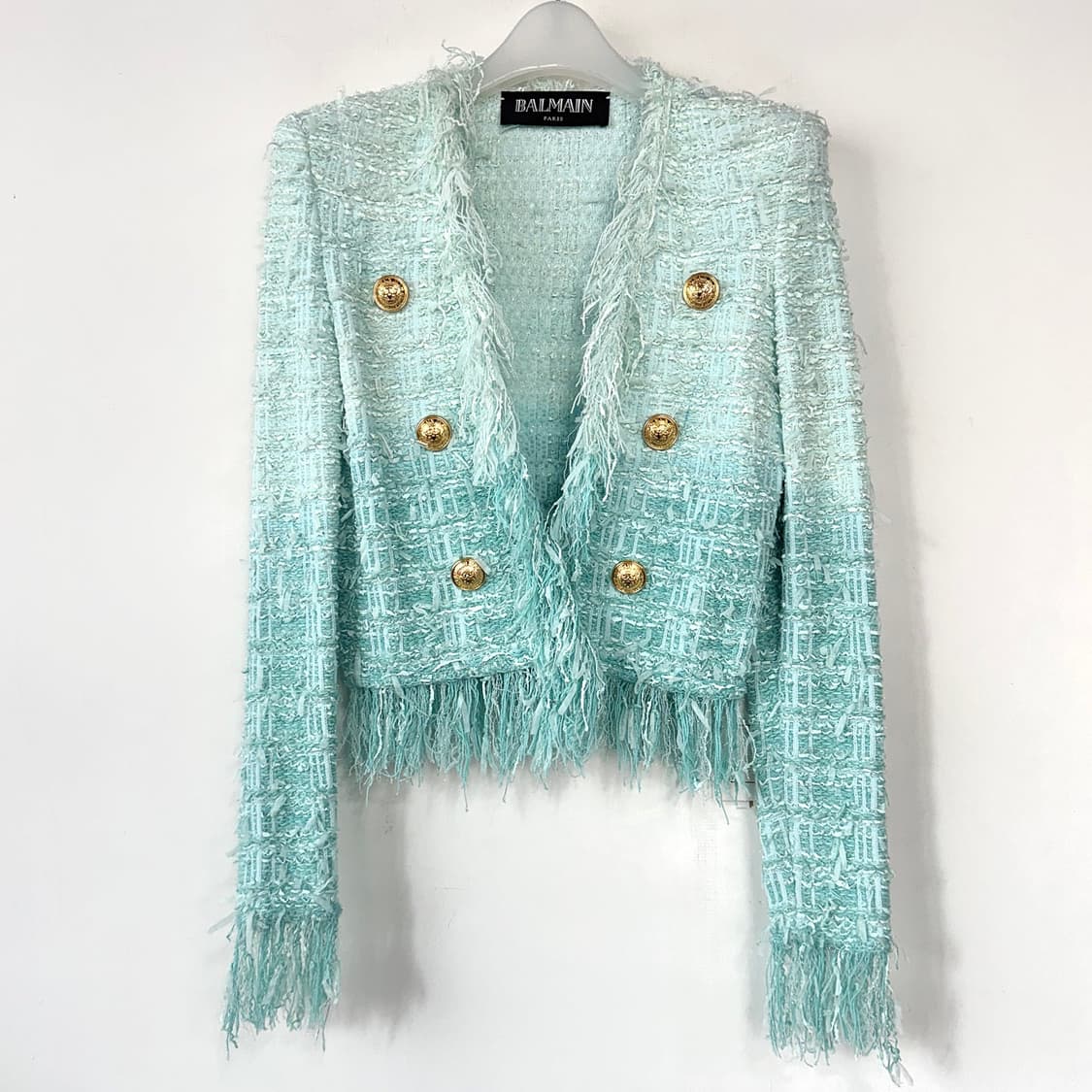 발망 프린지 타이다이 트위드 자켓 상품이미지4