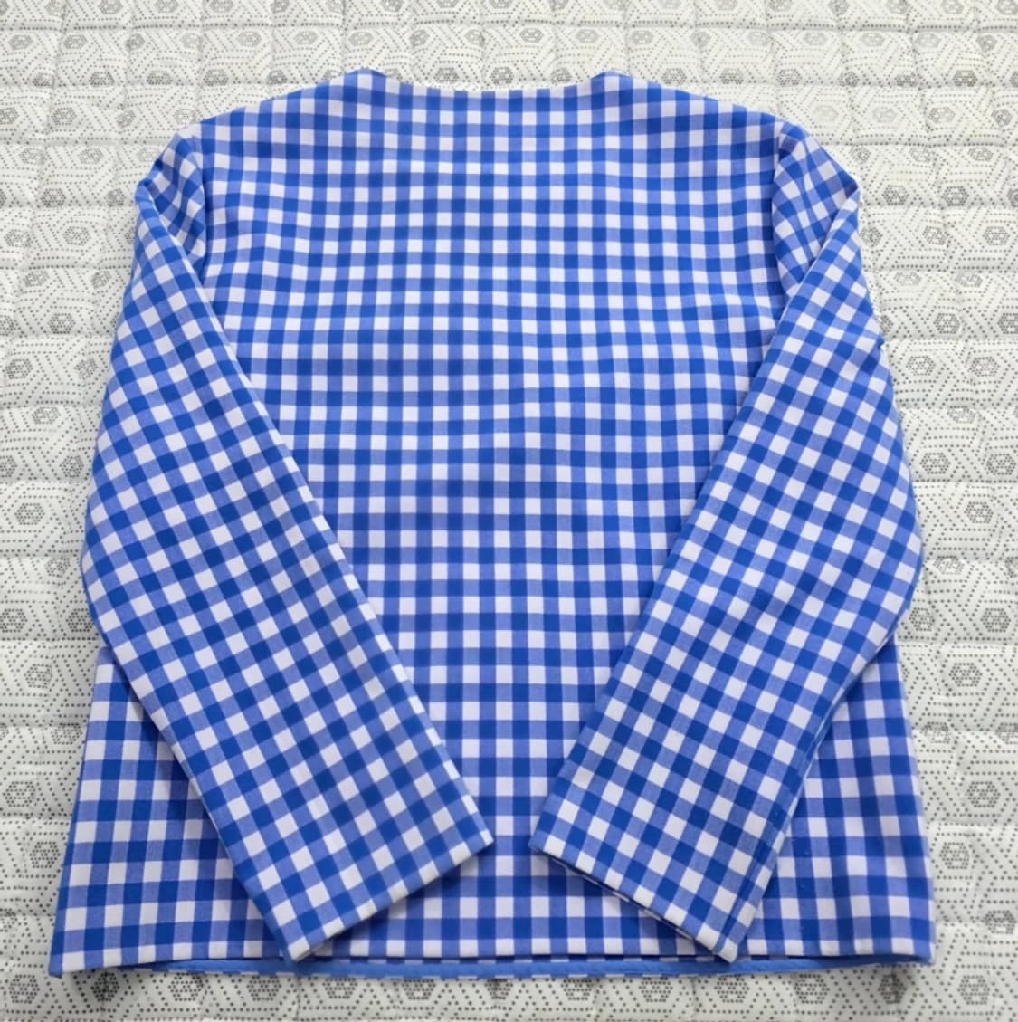 DVF 다이앤본퍼스텐버그 깅엄체크 블라우스 ~55 상품이미지3