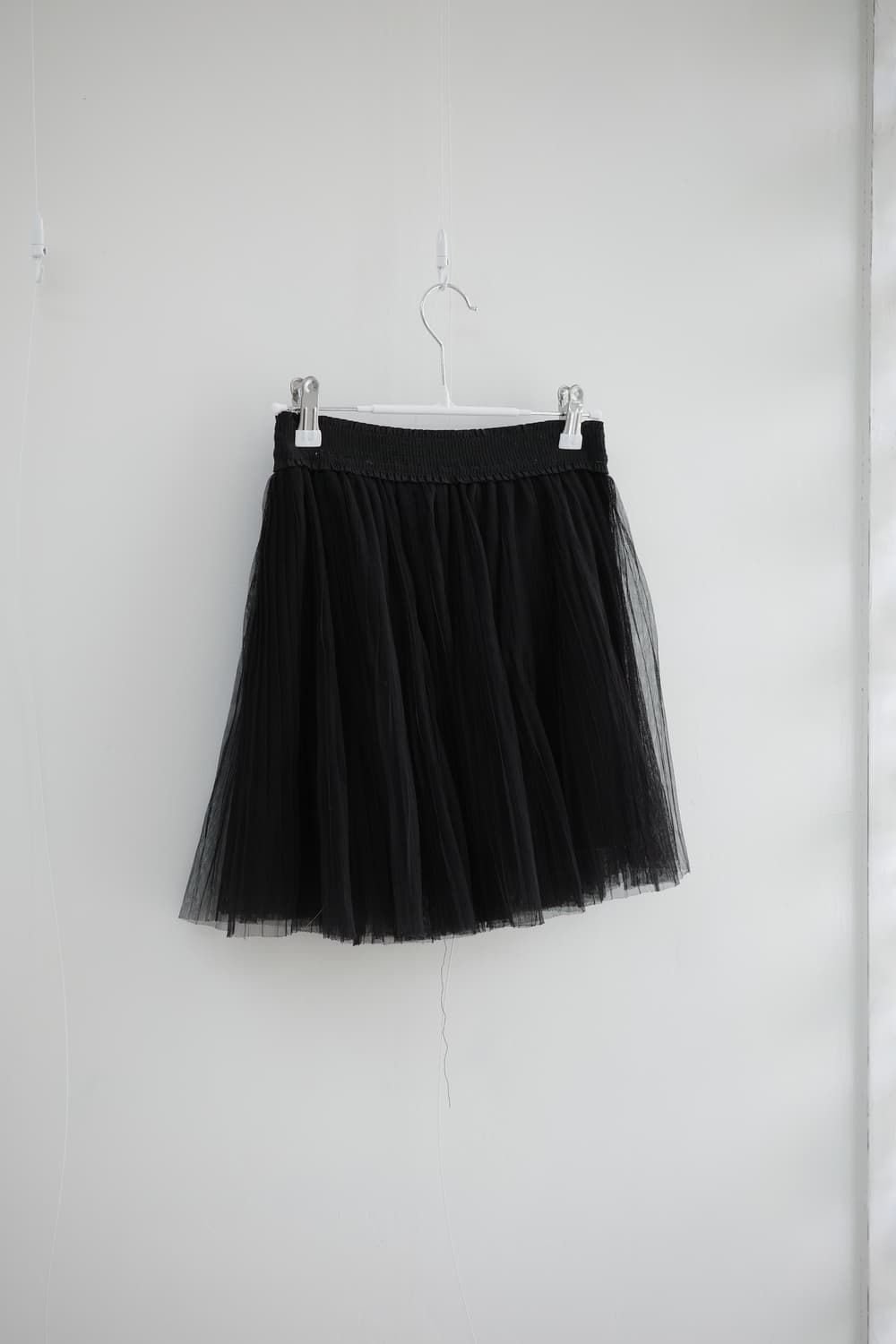 Black pleats sha skirt 상품이미지4