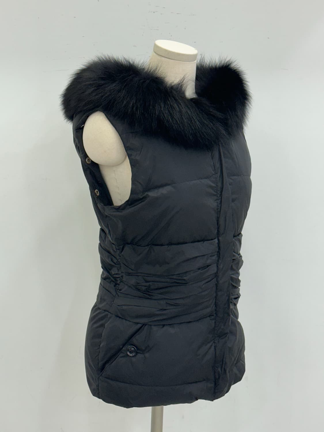 블루마린 퍼 패딩 조끼 상품이미지3