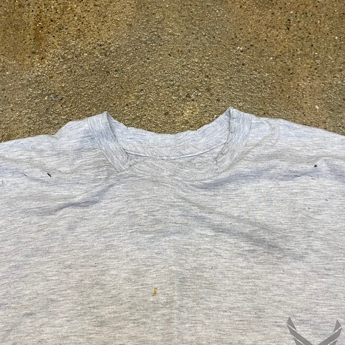 미국 빈티지 밀리터리 아미 공군 에어포스 반팔티 티셔츠 L 데미지 상품이미지5