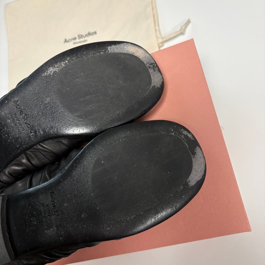 보우 디테일 레더 플랫 슈즈 상품이미지4