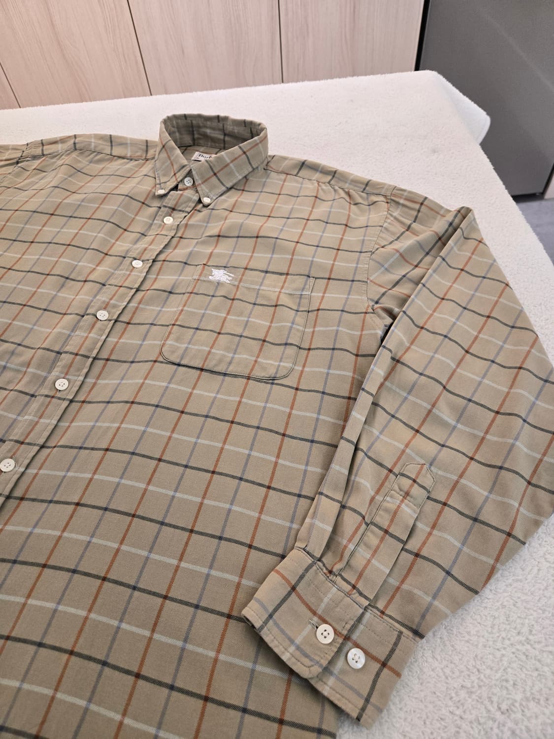 버버리 체크 긴팔 셔츠 남방 XL 상품이미지6
