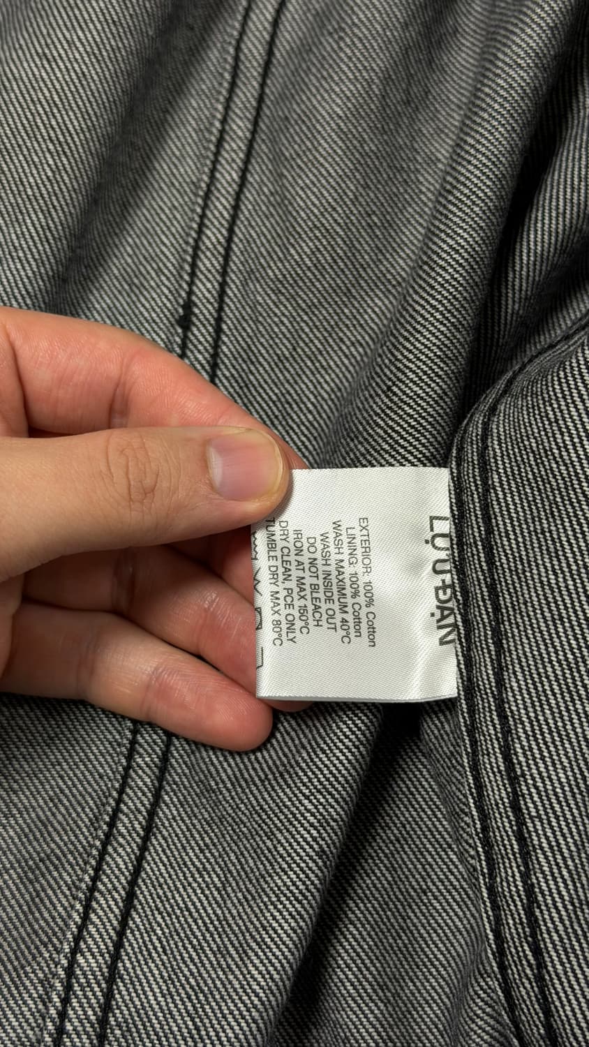 루단 데님자켓 블랙 L 사이즈 상품이미지3