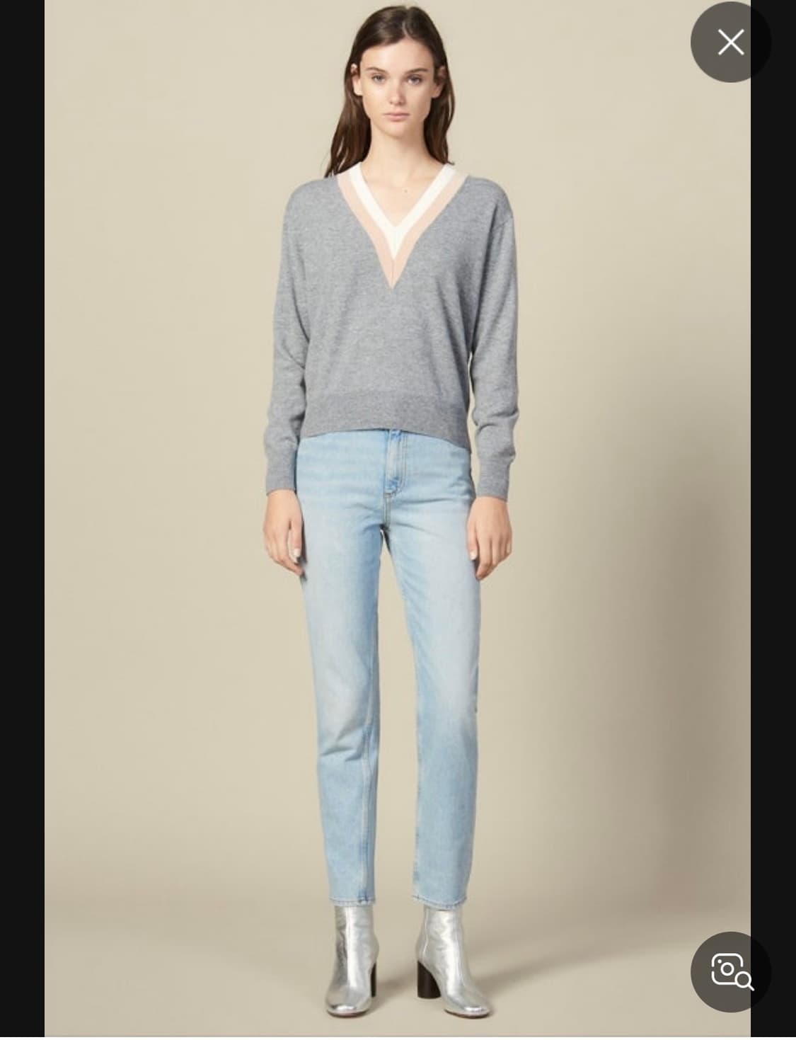 산드로 브이넥 니트  상품이미지1