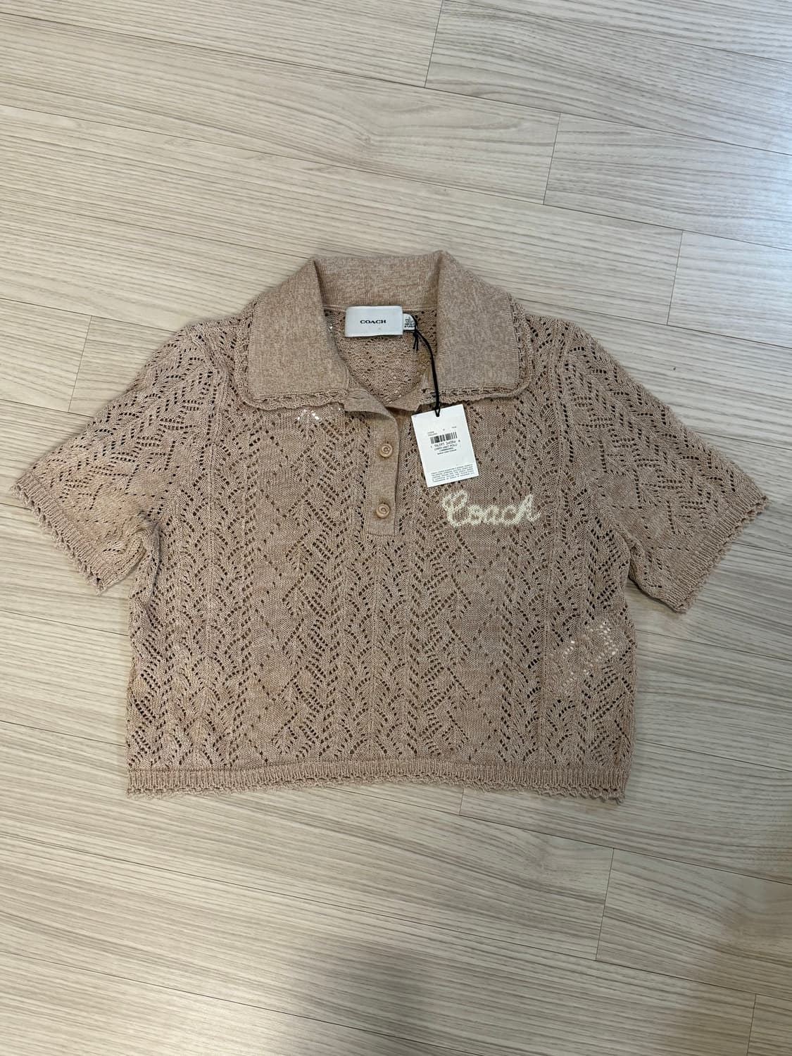  coach 코치 크롭 니트 폴로탑 새상품 상품이미지4