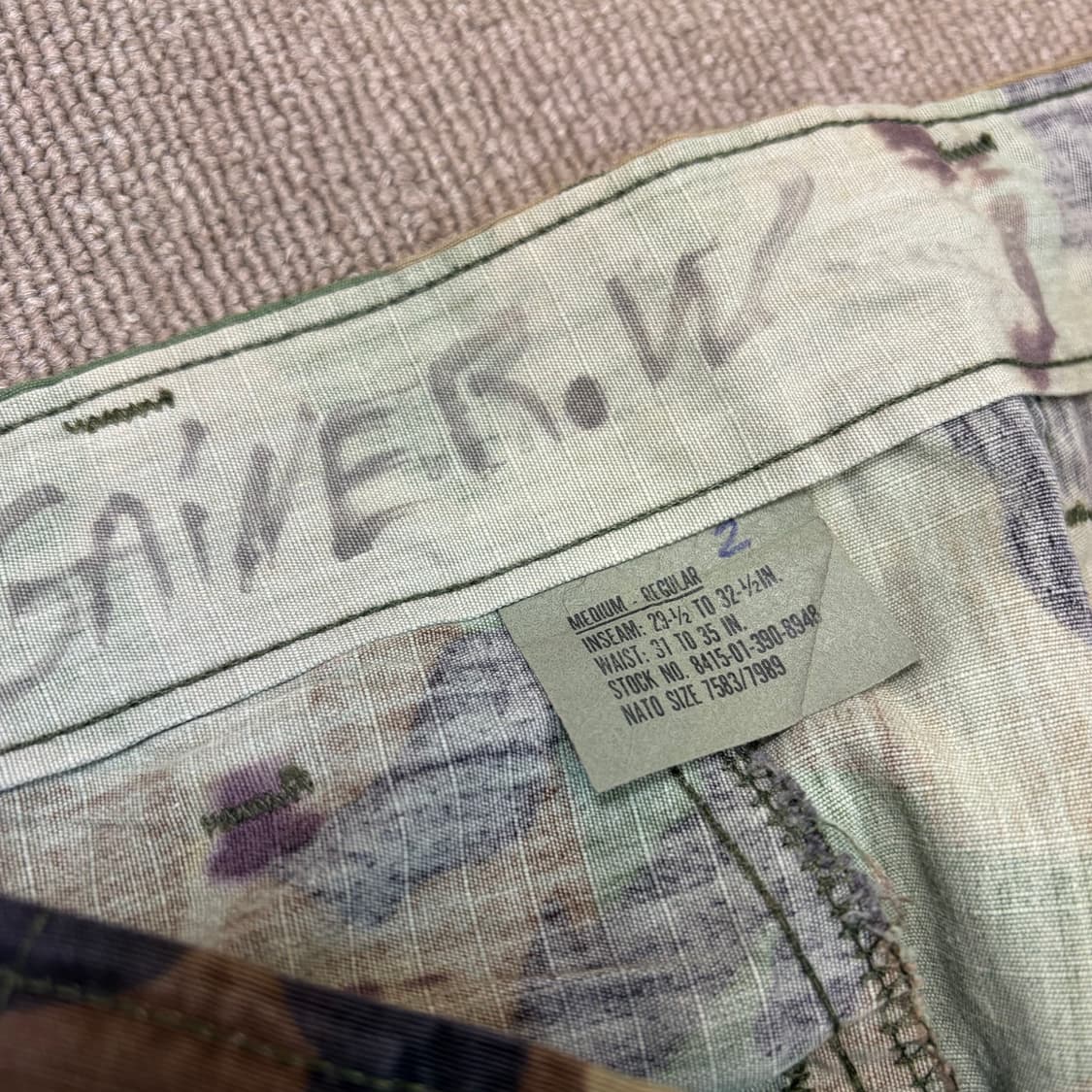 90s us army og woodland 미군 립스탑 트라우져 카고팬츠 상품이미지3