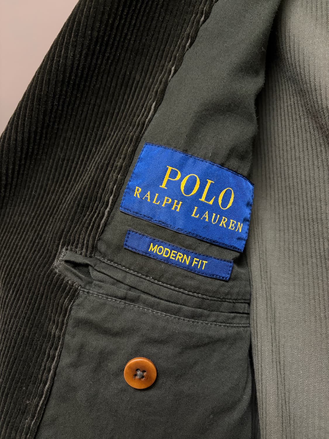 폴로 랄프로렌 코듀로이 스포츠 자켓 40R 카키 (백화점제품) 상품이미지2