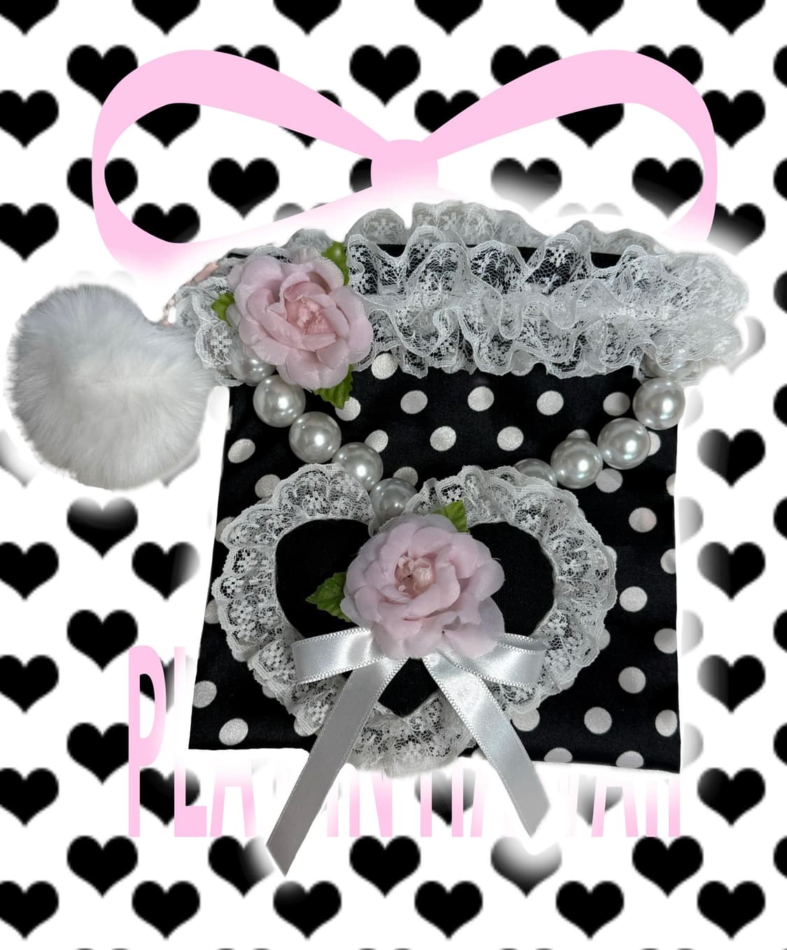 Dot flower pouch ♡ ドットフラワーポーチ 상품이미지1