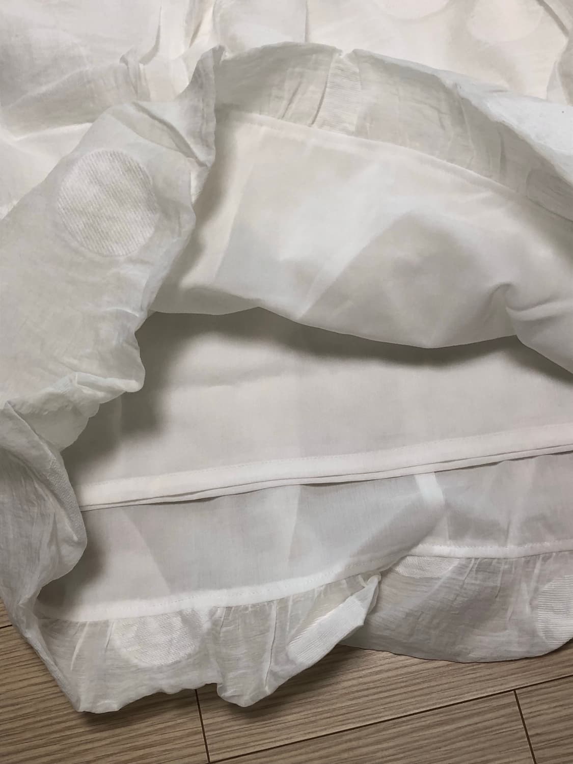 코튼 도트 밴딩 핀턱 볼륨 스커트 상품이미지6