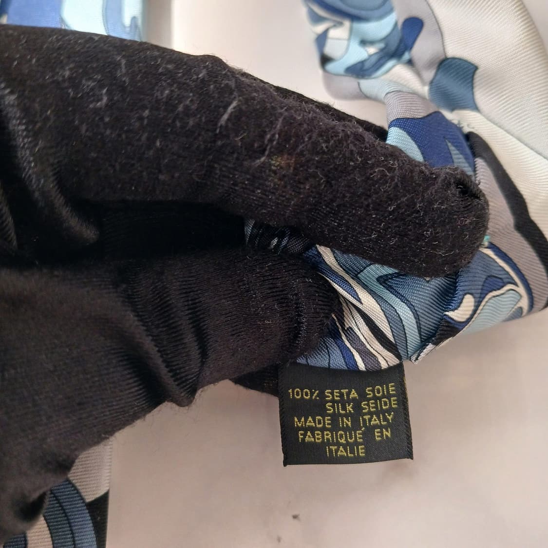 에밀리오 푸치 실크 블루 아트패턴 넥타이 8.6cm A+등급 A19013 상품이미지9