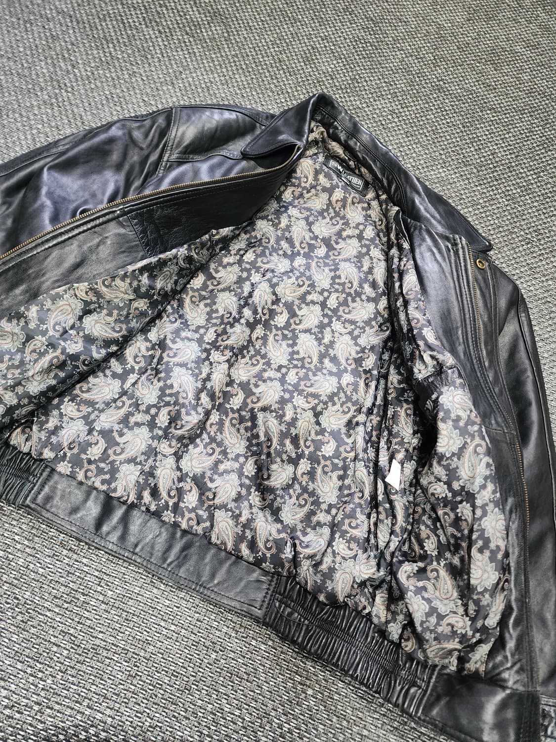 빈티지 레더 자켓 블랙 L사이즈  상품이미지3