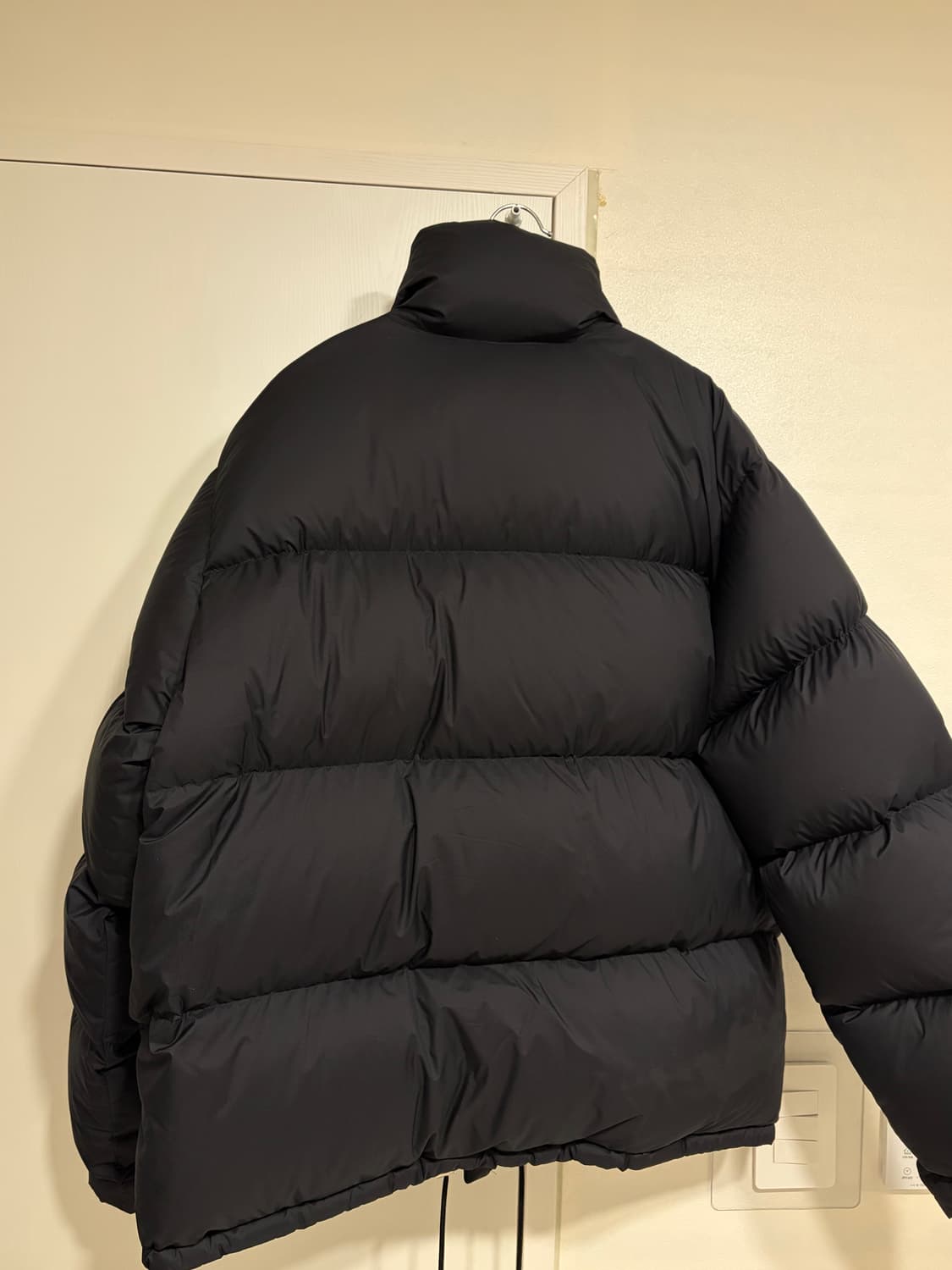 오라리 슈퍼 라이트 나일론 립스톱 다운 블루종 블랙 4사이즈 상품이미지2