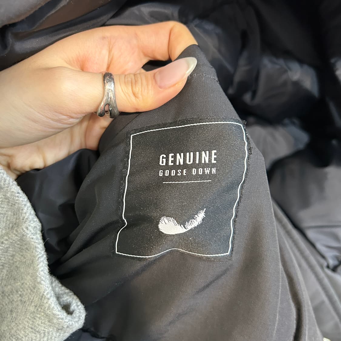 한섬 시스템옴므 남성 라쿤퍼 구스 패딩 새상품급 105 상품이미지3