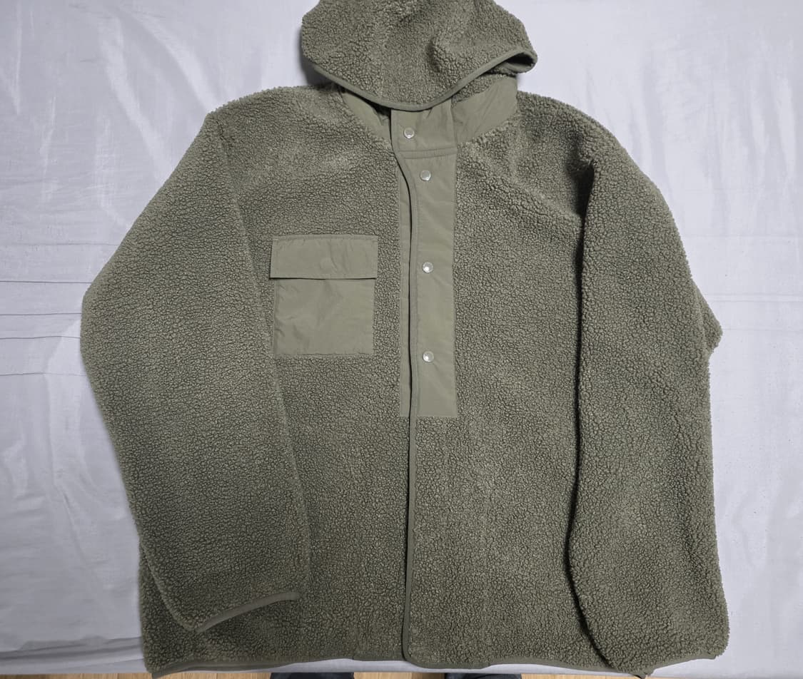 (새상품) GU x 엔지니어드 가먼츠 후리스 올리브 XXL 엔가 상품이미지1