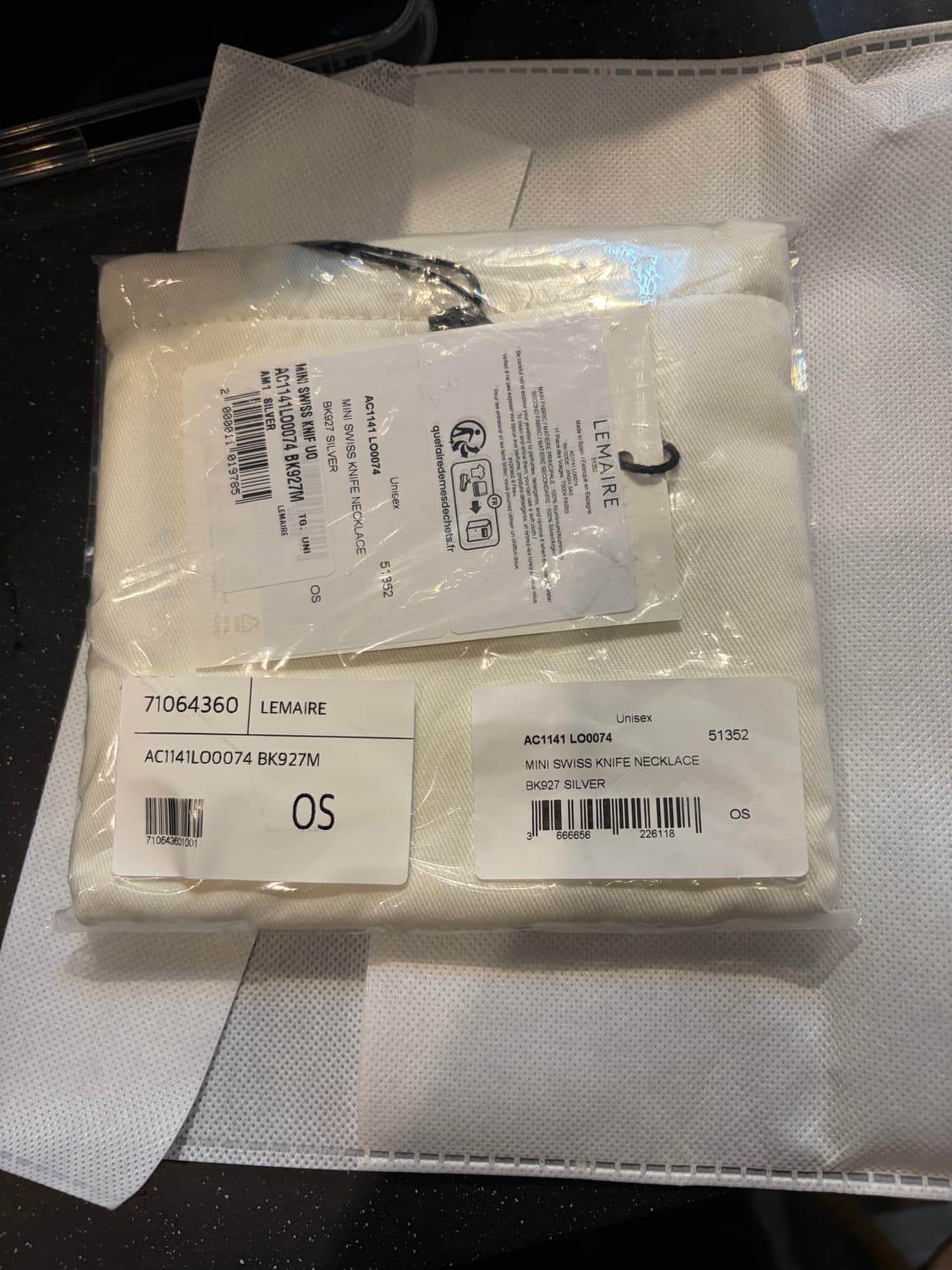 르메르 VICTORINOX 링크 체인 목걸이 실버 상품이미지6