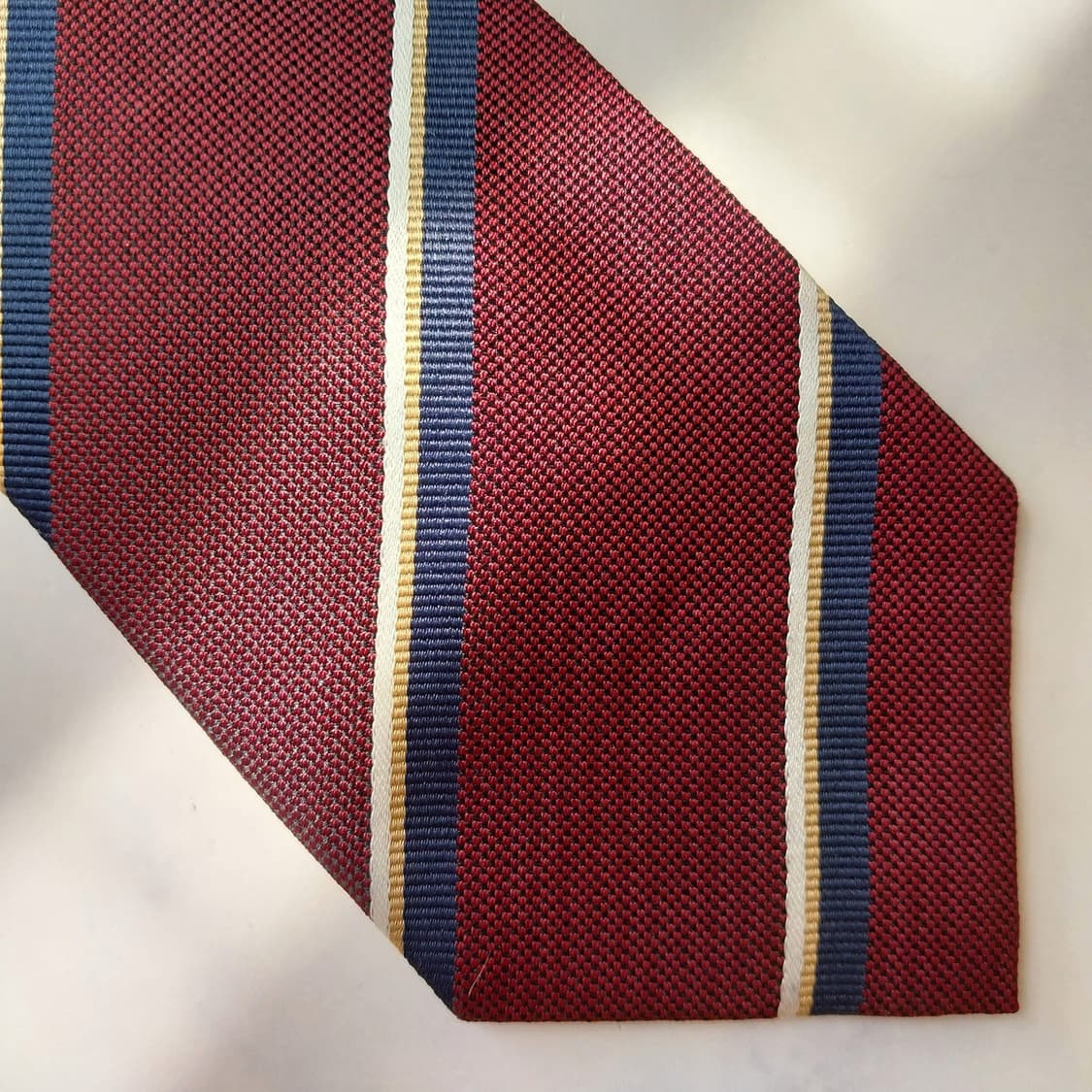 웅가로 실크 와인 스트라이프 넥타이 8cm A+등급 K2365 상품이미지6