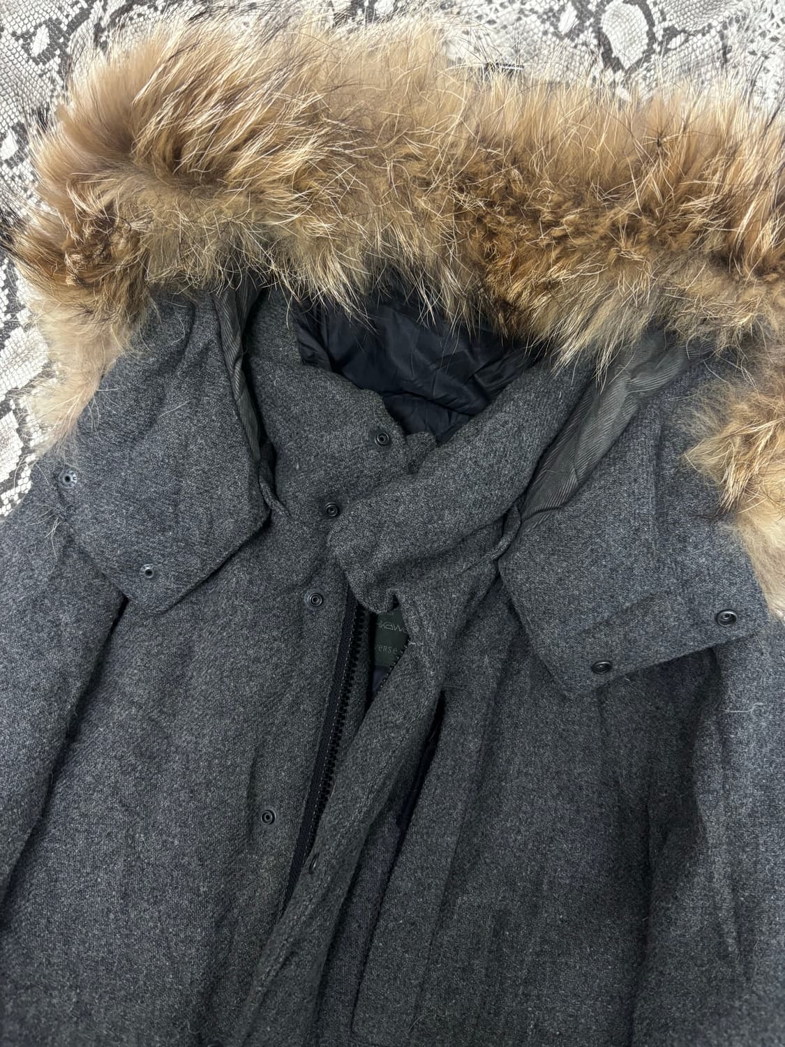 Y2K Grey Fur Parka 상품이미지8