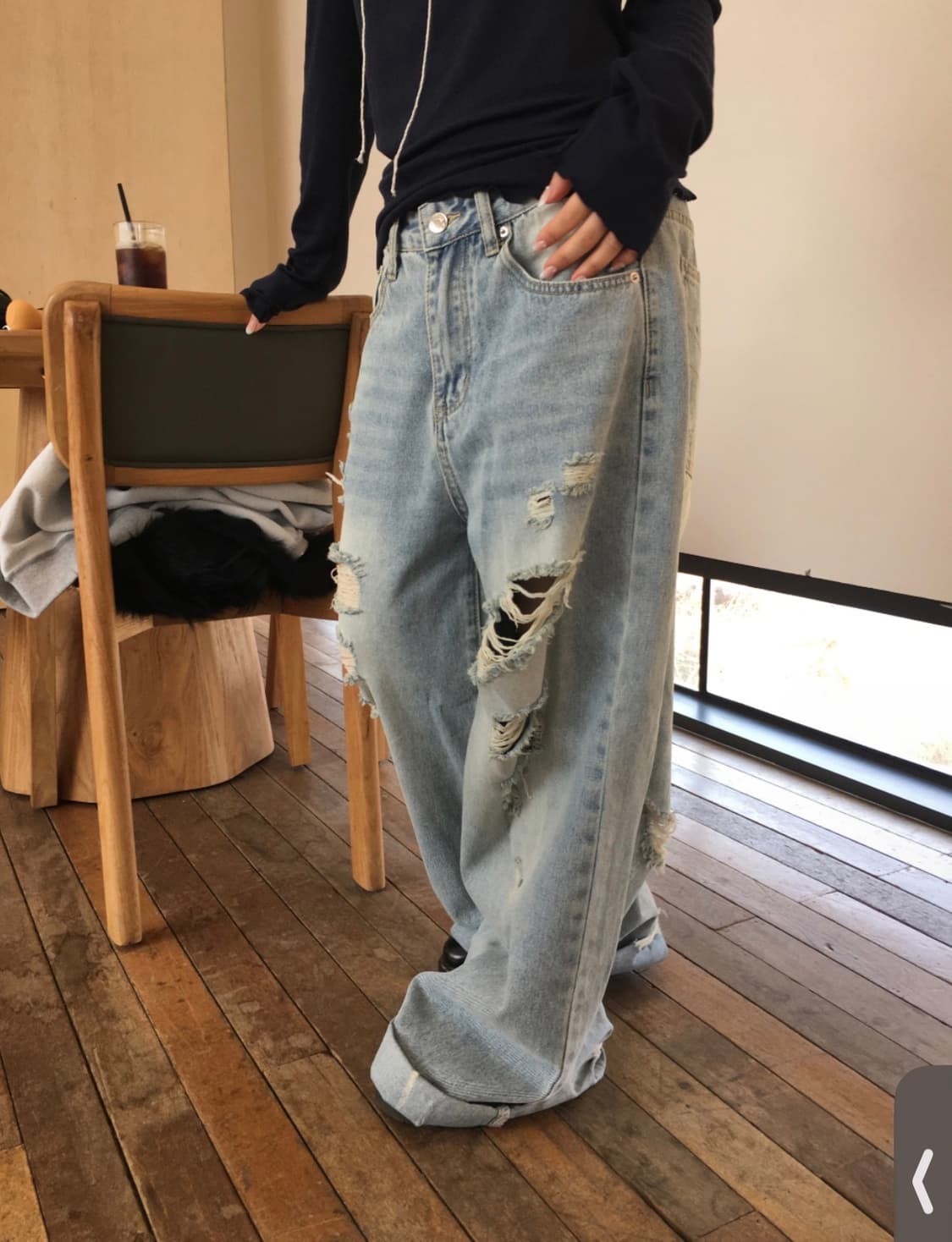 *남서연님착용 아워캐비넷 fight damage pants 상품이미지3